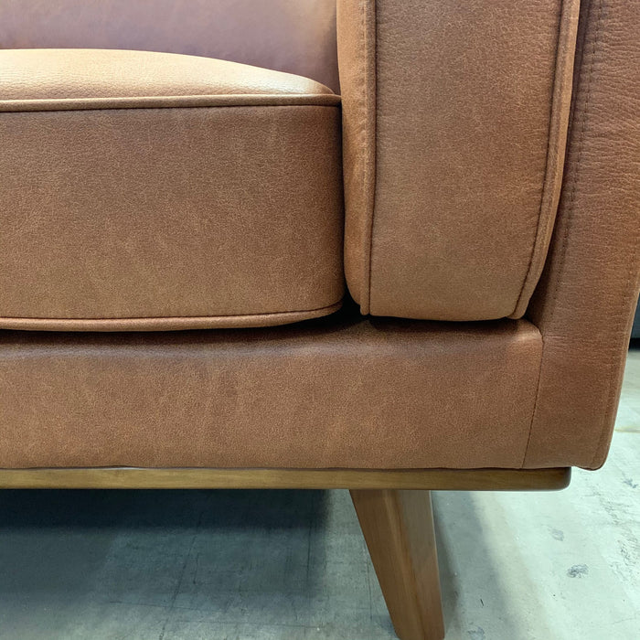 Australian Furniture Warehouse Dahlia LHF 3 Seat with Chaise - Soft Tan fabric discounted furniture in Adelaide