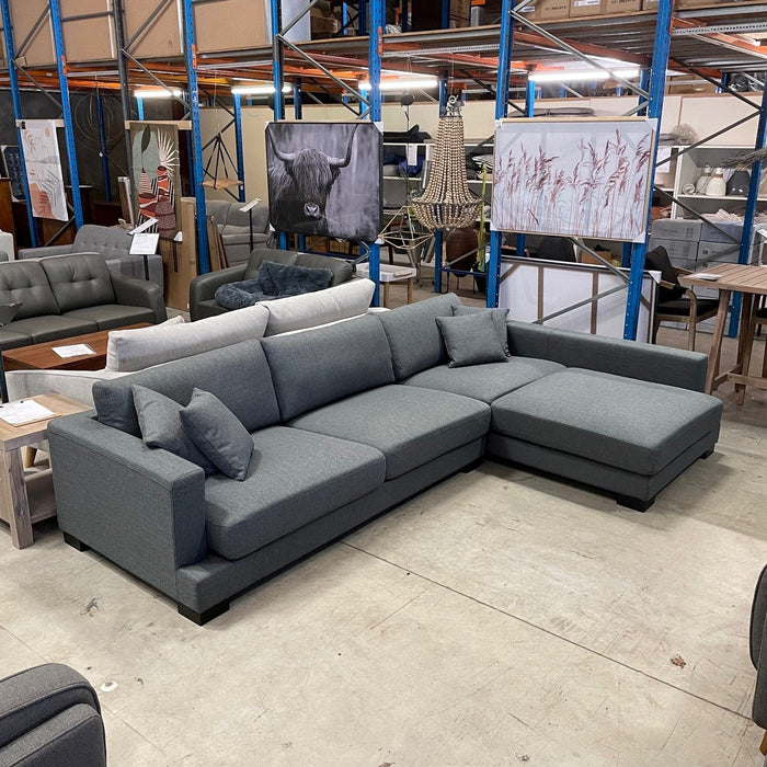 Australian Furniture Warehouse Hilton Sofa with Chaise RHF discounted furniture in Adelaide