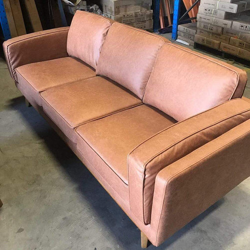 Australian Furniture Warehouse Dahlia 3 Seat Sofa - Tan Fabric discounted furniture in Adelaide
