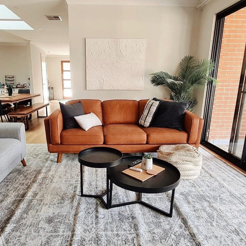CORAL Dahlia 3 Seat Sofa - Tan Fabric discounted furniture in Adelaide