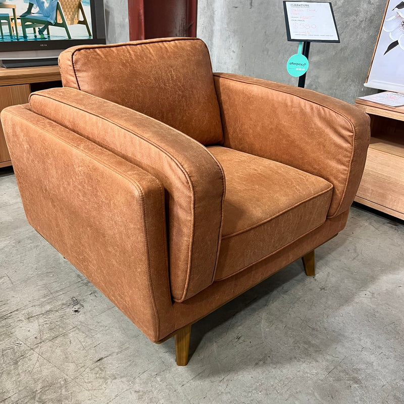 CORAL Dahlia Sofa Chair - Tan Fabric discounted furniture in Adelaide