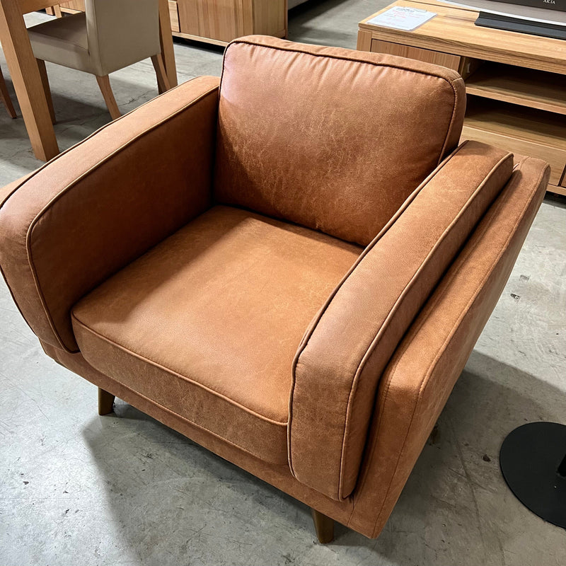 CORAL Dahlia Sofa Chair - Tan Fabric discounted furniture in Adelaide