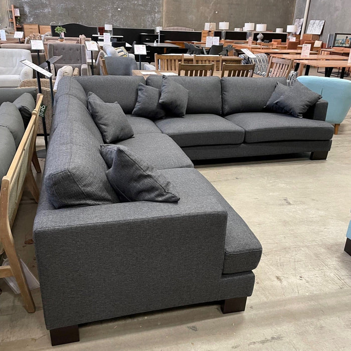 CORAL Adelle Corner Sofa - Carbon discounted furniture in Adelaide