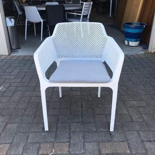 GOOD Bailey Chair - White with cushion discounted furniture in Adelaide