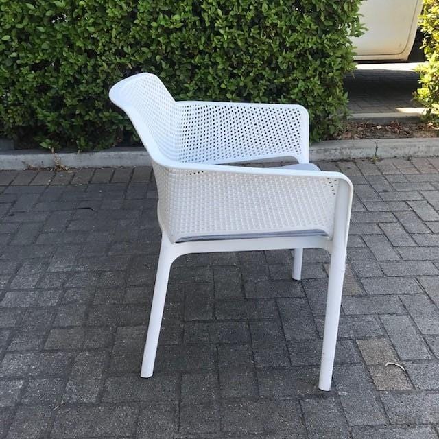 GOOD Bailey Chair - White with cushion discounted furniture in Adelaide