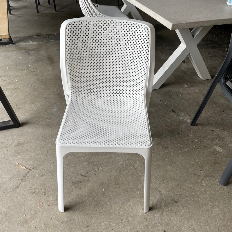 GOOD Bailey Outdoor Armless Chair -White discounted furniture in Adelaide
