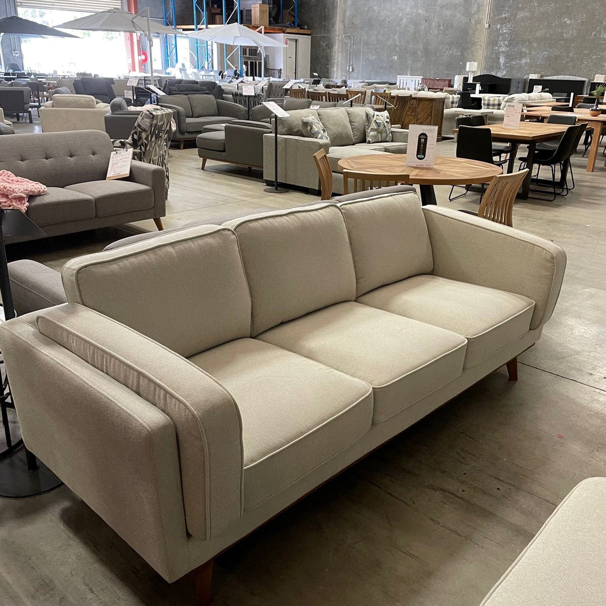 Dahlia 3 Seat Oat Australian Furniture Warehouse