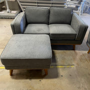 CORAL Dahlia Ottoman- Grey discounted furniture in Adelaide