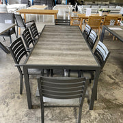 GOOD Ekaterina fixed 227cm table- Gunmetal discounted furniture in Adelaide