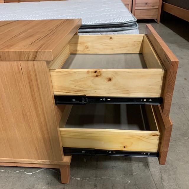 Australian Furniture Warehouse Jasper Bedside 2 drawer Tasmanian oak discounted furniture in Adelaide