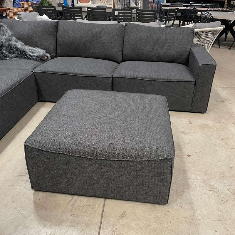 Australian Furniture Warehouse Layne Ottoman - Dark Grey discounted furniture in Adelaide