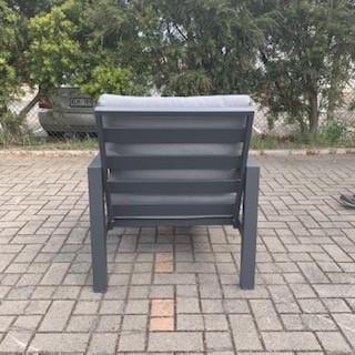 Australian Furniture Warehouse Matzo Outdoor 1 Seat Lounge - Gunmetal discounted furniture in Adelaide