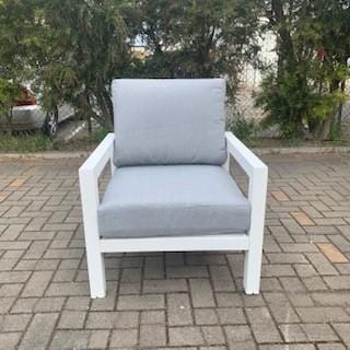 GOOD Matzo Outdoor 1 Seat Lounge -White discounted furniture in Adelaide