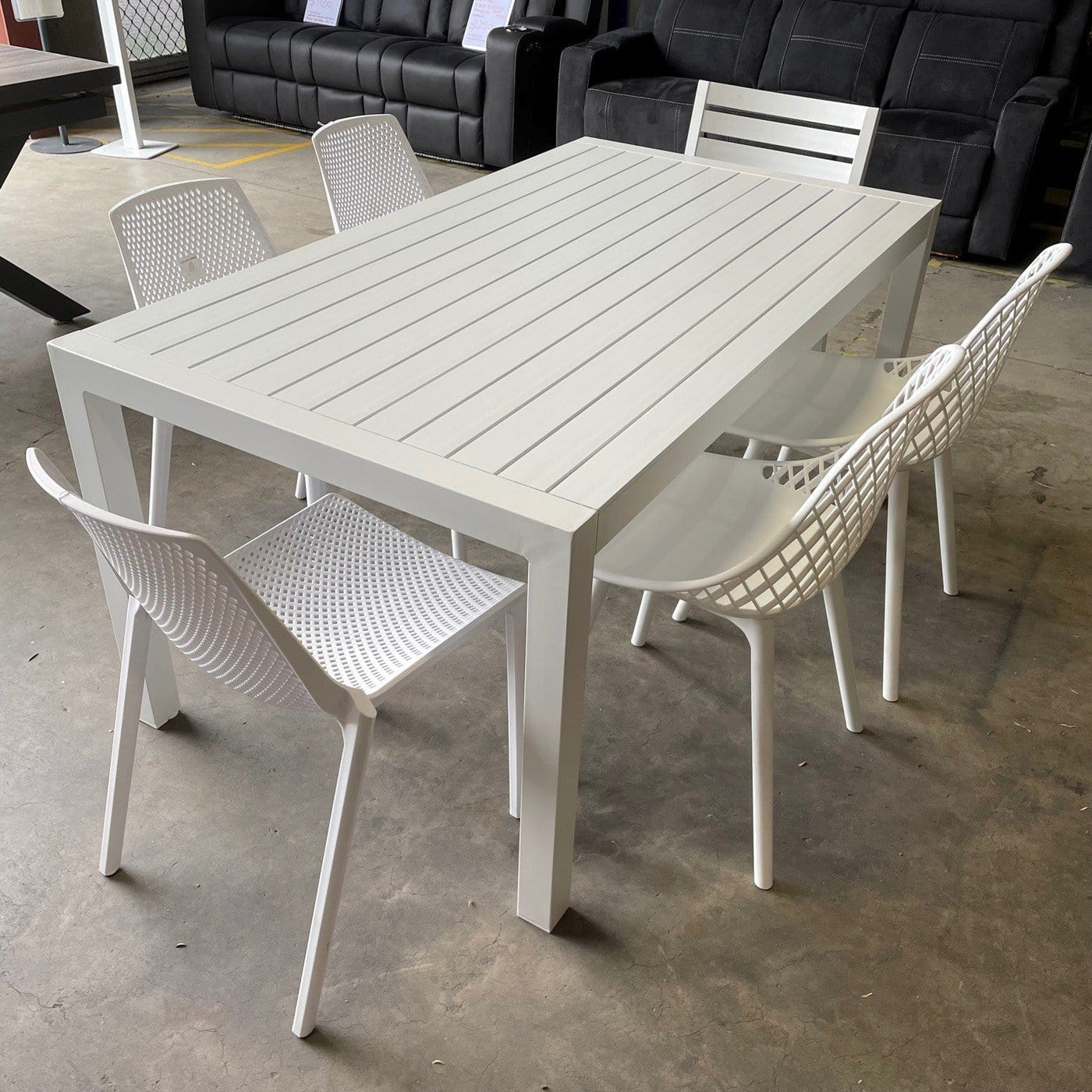 Post Leg Table Matzo Post Leg Table 160 x 90 White — Australian Furniture Warehouse