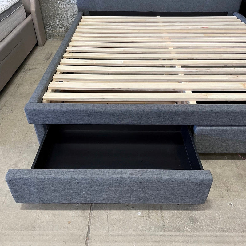Australian Furniture Warehouse Memphis Bed King with Drawers -Dark Grey discounted furniture in Adelaide