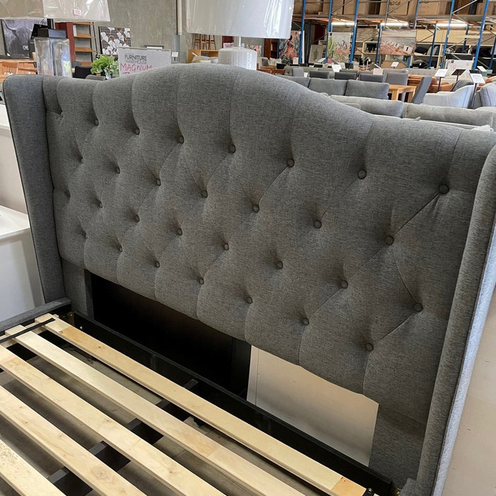 Australian Furniture Warehouse Grace King Bed-Dark Grey discounted furniture in Adelaide