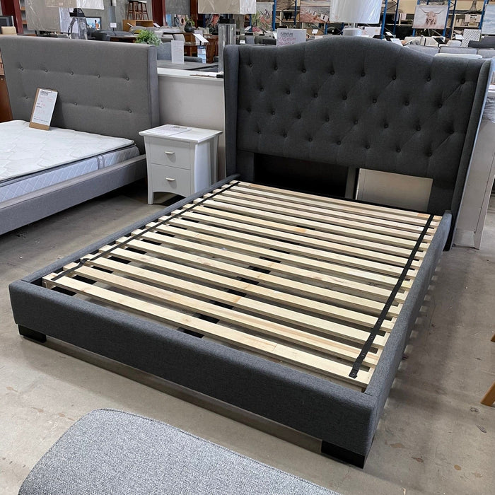 Australian Furniture Warehouse Grace King Bed-Dark Grey discounted furniture in Adelaide