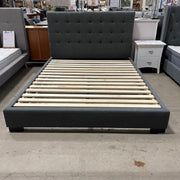 Australian Furniture Warehouse Memphis Bed Queen -Dark Grey discounted furniture in Adelaide