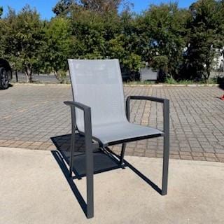 Australian Furniture Warehouse Sultan Stackable Outdoor Chair - Gunmetal discounted furniture in Adelaide