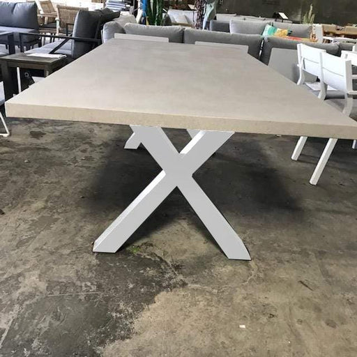 GOOD Switch Table Industrial White Leg discounted furniture in Adelaide