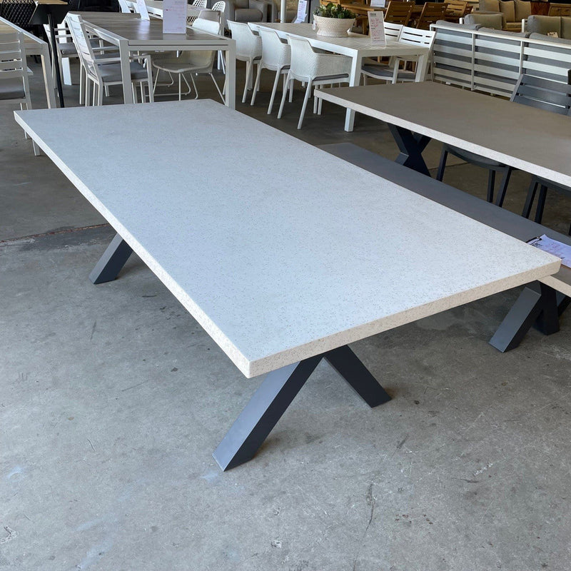 GOOD Switch Table Terrazzo Top Gunmetal Leg discounted furniture in Adelaide