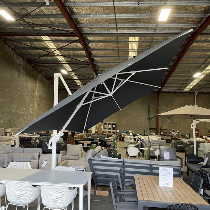 Australian Furniture Warehouse Marina Umbrella 3x4m-Charcoal Spuncrylic discounted furniture in Adelaide